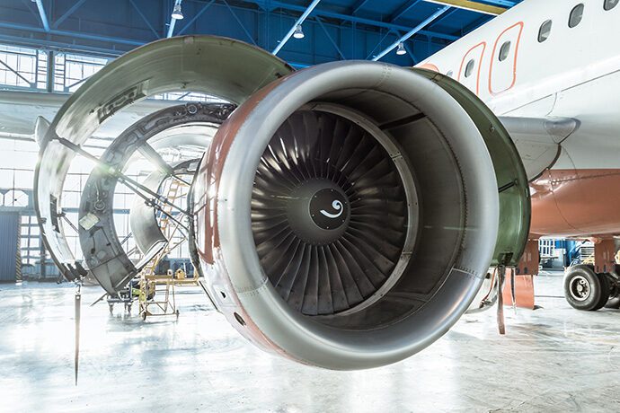 Repair and maintenance of aircraft engine on the wing of the aircraft.