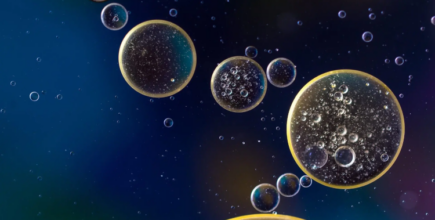 Floating oil bubbles