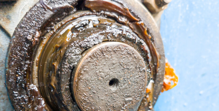 A dirty, over-greased bearing