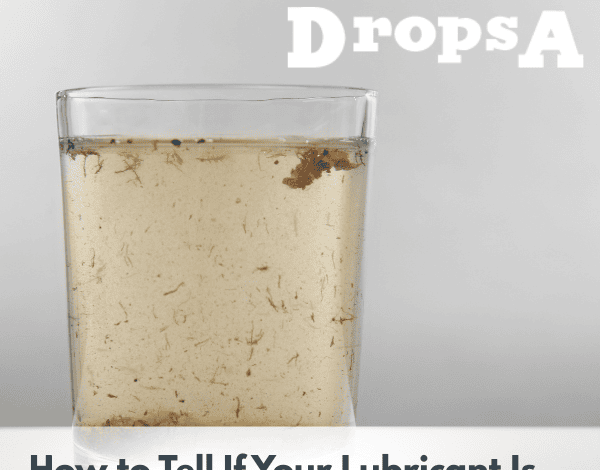 A glass of contaminated oil