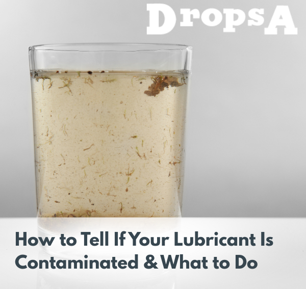 A glass of contaminated oil
