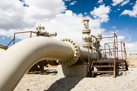Gas pipeline in Wyoming